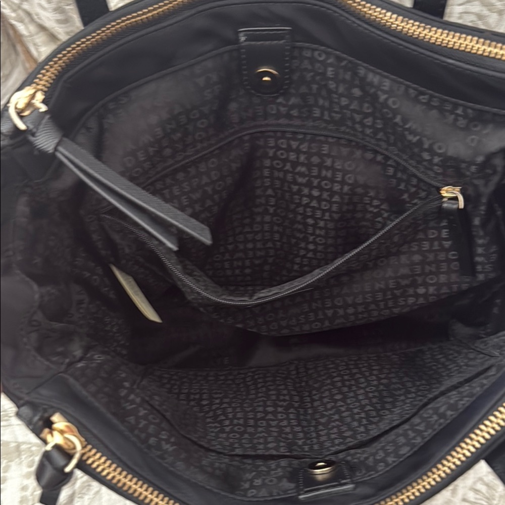 Kate Spade Black Satchel Bag Nylon Crossbody - Picture 6 of 11
